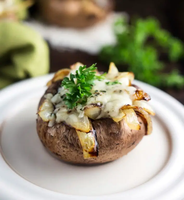 Sweet Onion and Spinach Stuffed Portobellos