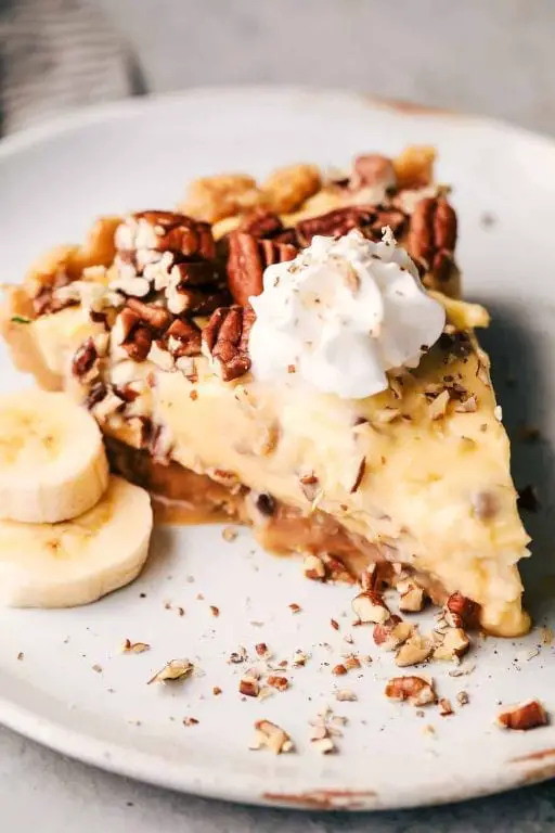 Sweet Plantain and Caramel Pecan Pie