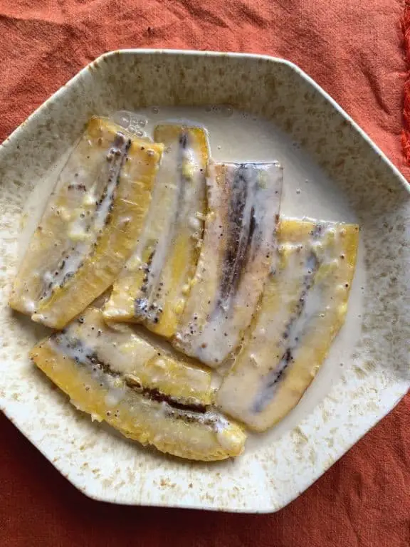 Sweet Plantain and Coconut Milk Pudding