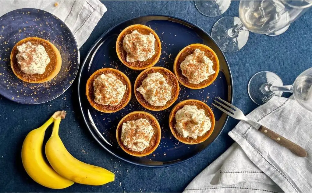 Sweet Plantain and Dulce de Leche Tart