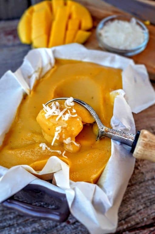 Sweet Plantain and Mango Sorbet