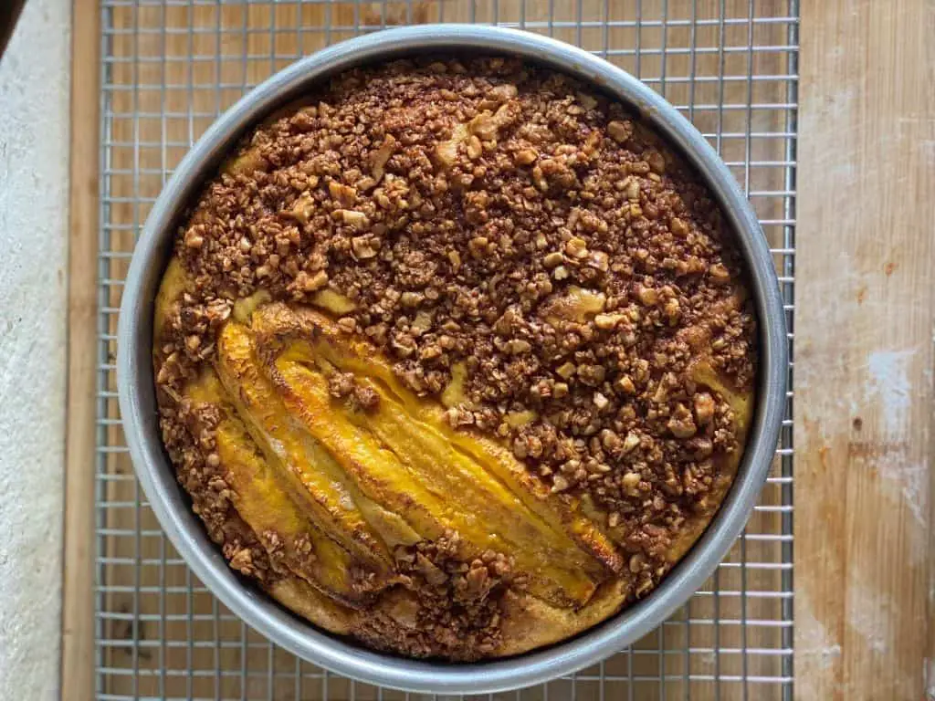 Sweet Plantain and Rum Glazed Cake