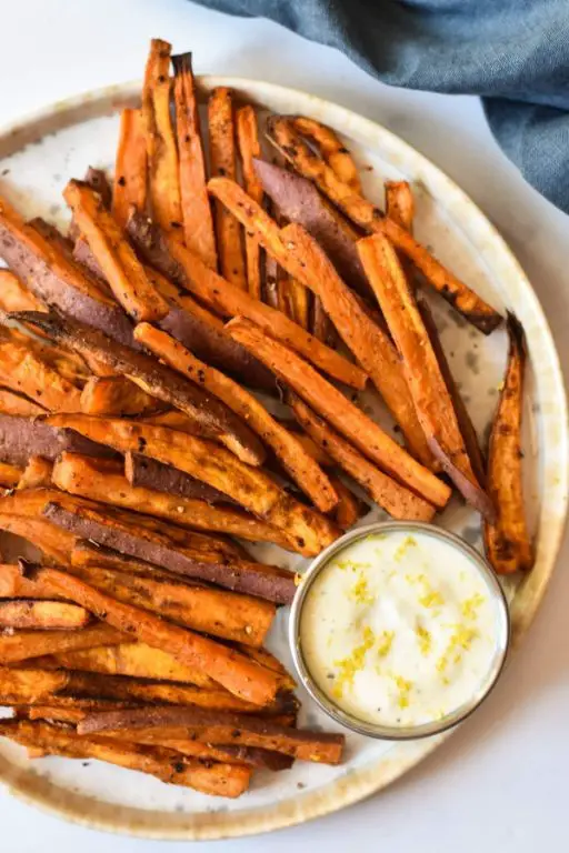 Sweet Potato Fries with Garlic Aioli