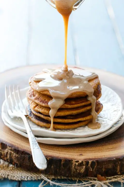 Sweet Potato Pancakes with Cinnamon Syrup