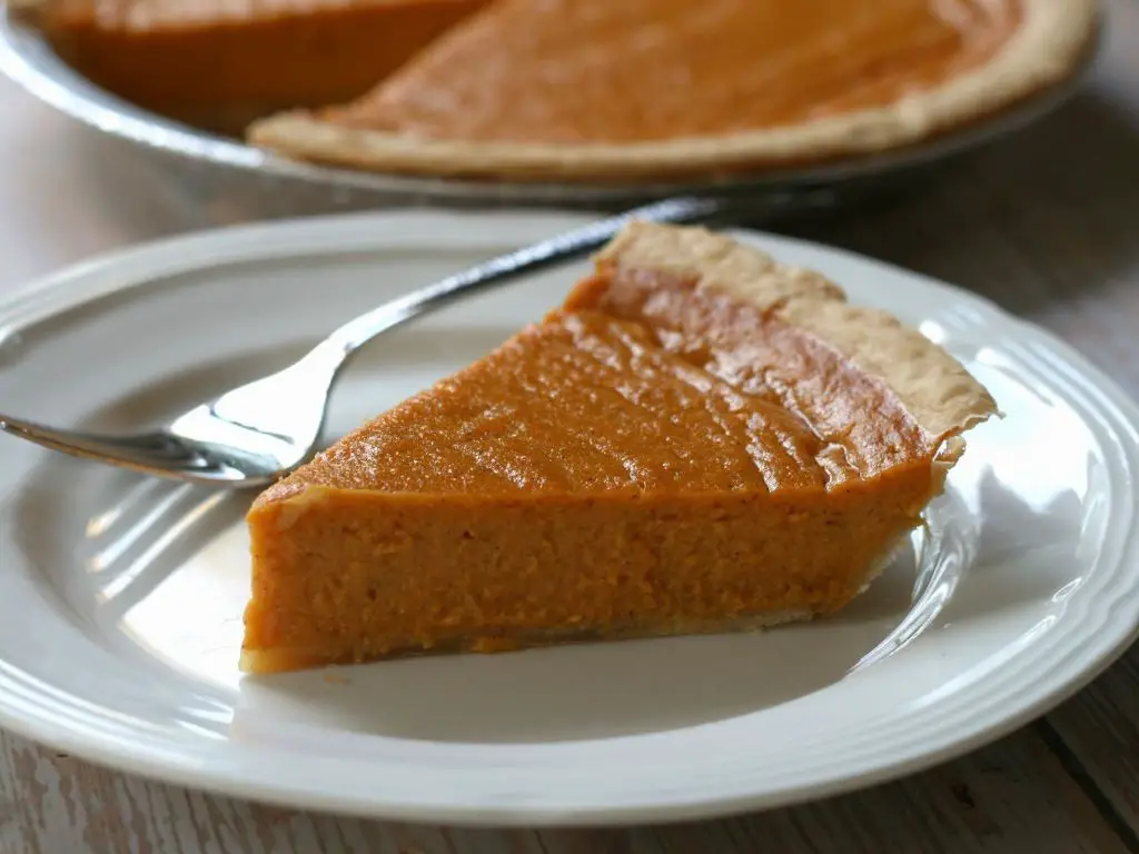 Sweet Potato Pie with Cinnamon and Nutmeg