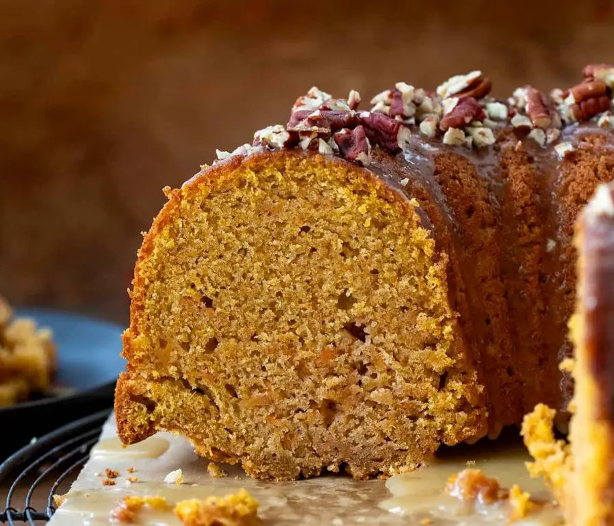Sweet Potato Spice Cake with Pecan Topping