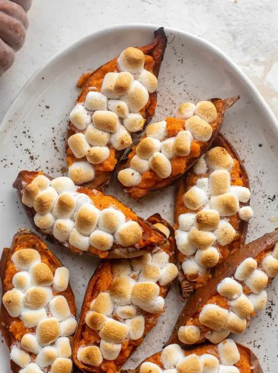 Sweet Potato Twice Baked with Marshmallows