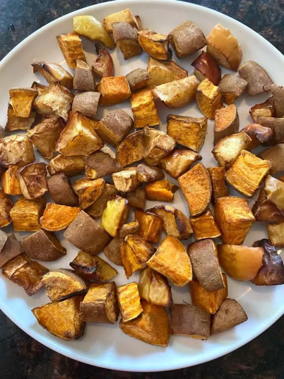 Sweet Potato and Apple Slices in Air Fryer