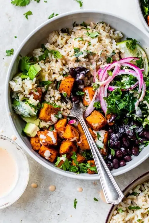 Sweet Potato and Black Bean Rice Bowl