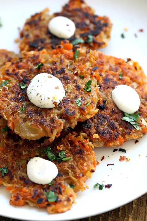 Sweet Potato and Chickpea Vegan Latkes