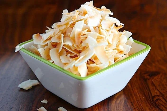 Sweet and Salty Dehydrated Coconut Flakes