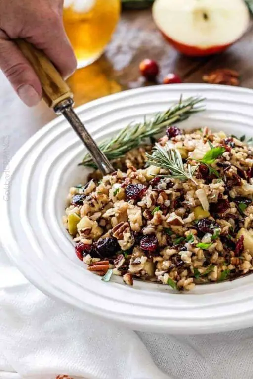 Sweet and Savory Brown Rice with Cranberries