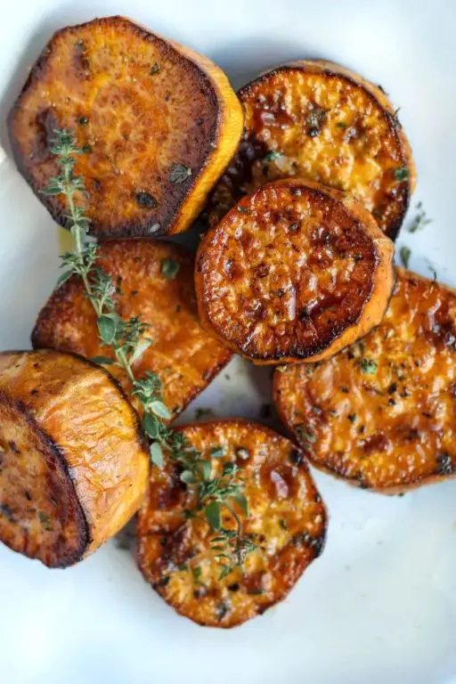 Sweet and Savory Fried Sweet Potato Medallions