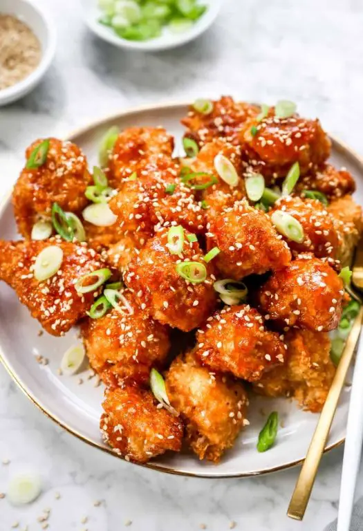 Sweet and Sour Cauliflower Bites