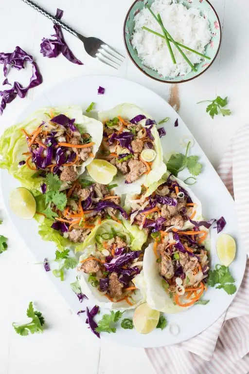 Sweet and Sour Chicken Lettuce Wraps
