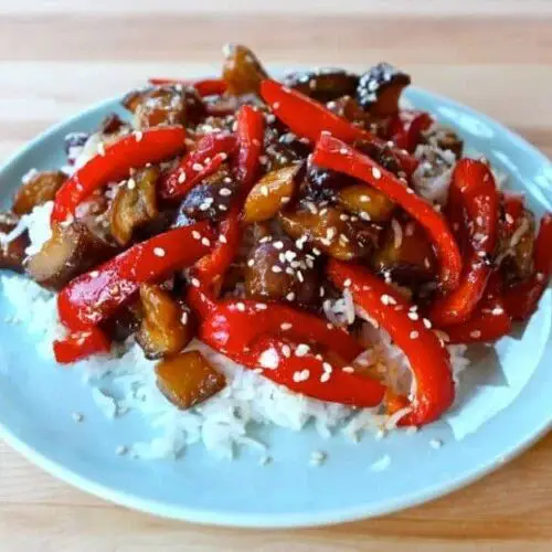 Sweet and Sour Eggplant Stir-Fry