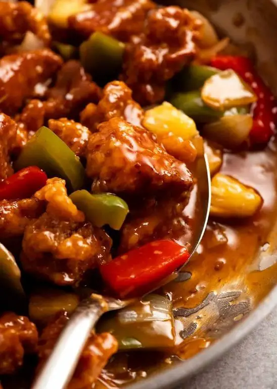 Sweet and Sour Fried Pork Steak