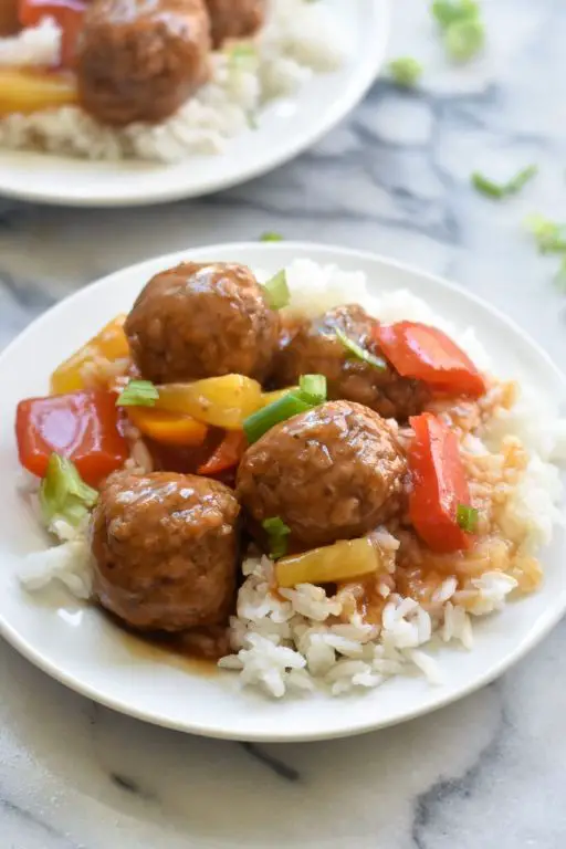 Sweet and Sour Pineapple Vegetarian Meatballs