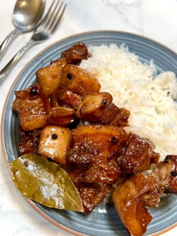 Sweet and Sour Pork Adobo with Brown Sugar