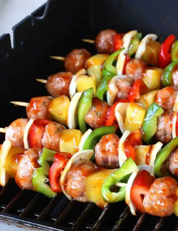 Sweet and Spicy Meatball Skewers