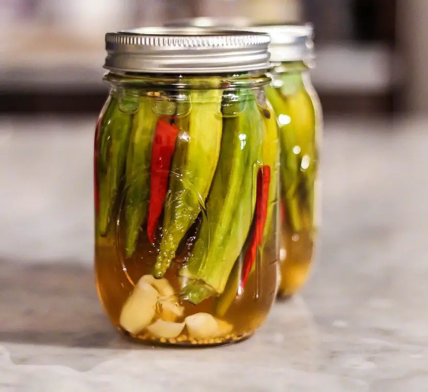 Sweet and Spicy Pickled Okra