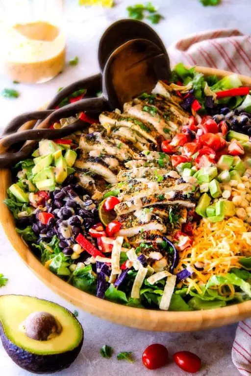 Taco Chicken Salad with Cilantro Lime Dressing