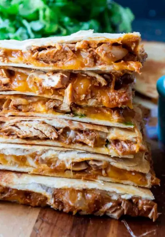 Taco Seasoned Shredded Chicken Quesadillas