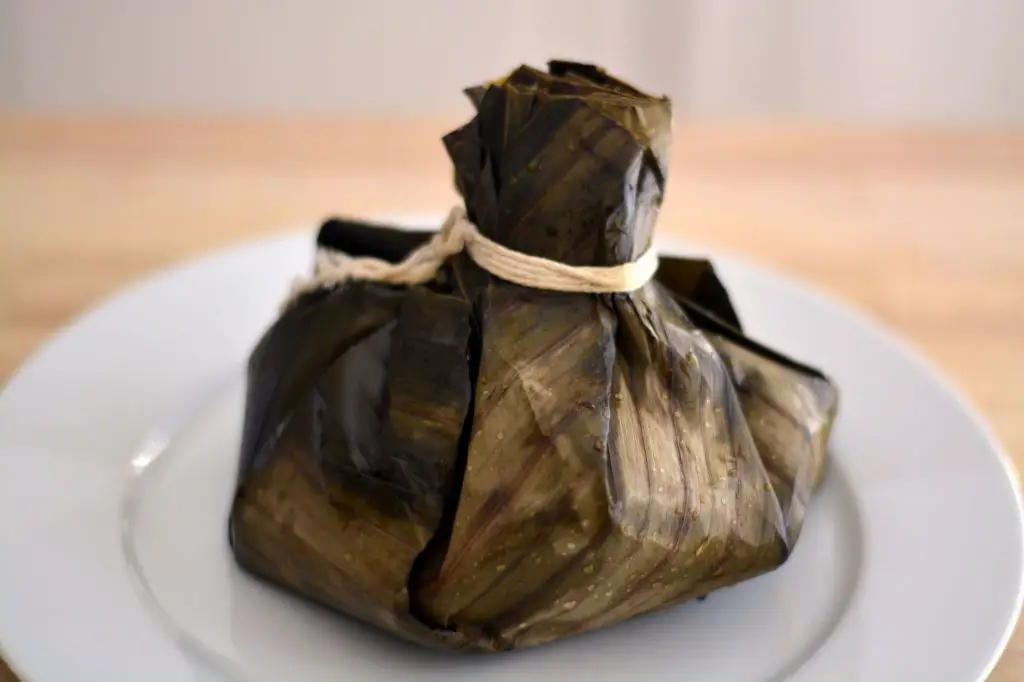 Tamales Tolimenses Wrapped in Banana Leaves