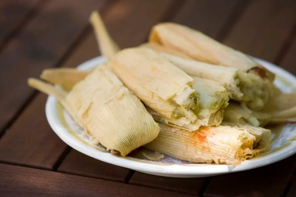 Tamales with Green Chile and Chicken