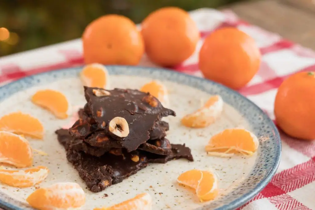 Tangerine and Dark Chocolate Bark