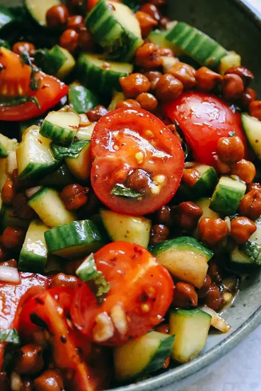 Tangy Chickpea Salad with Tamarind Dressing