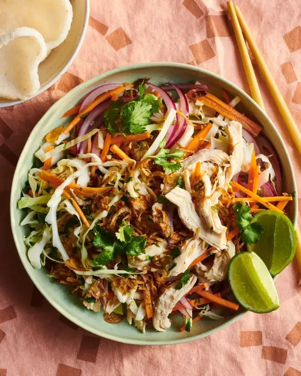 Tangy Shredded Chicken Slaw