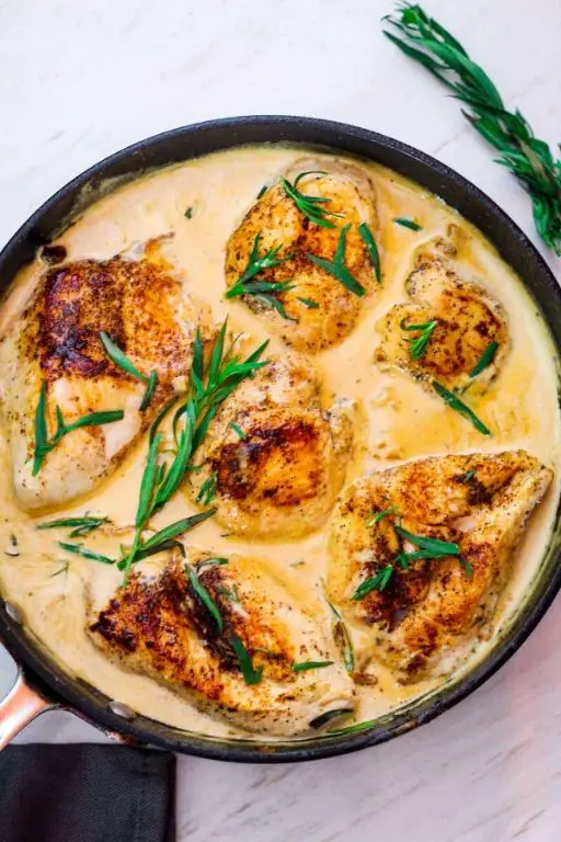 Tarragon Infused White Wine Sauce