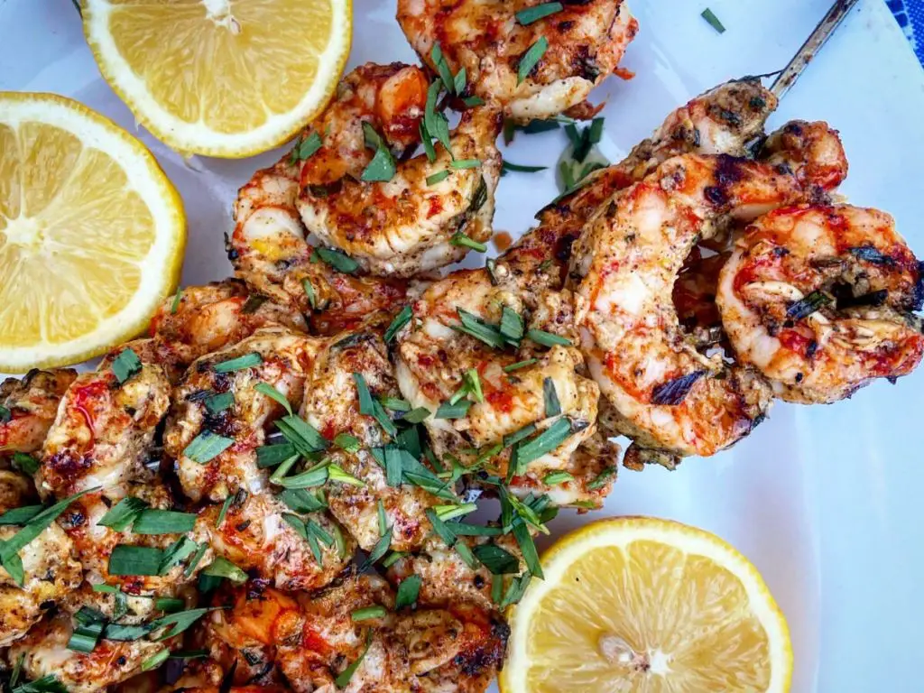 Tarragon and Garlic Shrimp Skewers