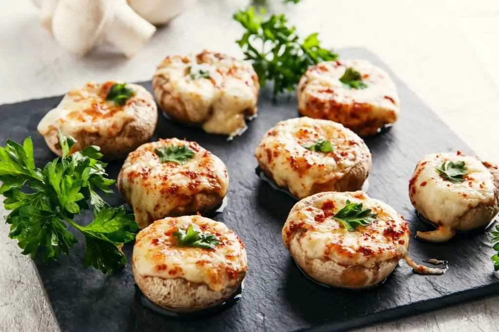 Tarragon and Goat Cheese Stuffed Mushrooms