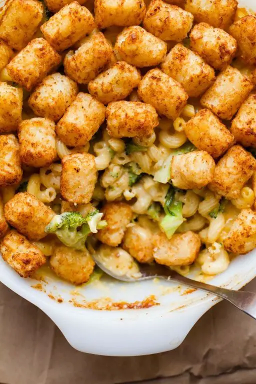 Tater Tot Mac and Cheese Bake
