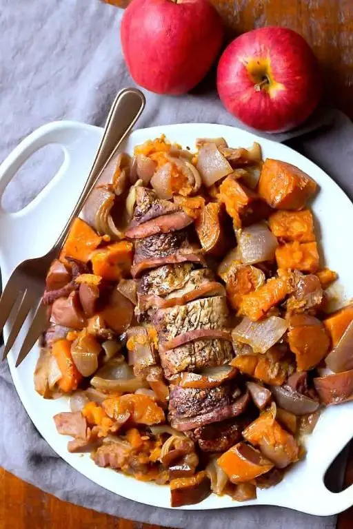 Tender Crock Pot Pork Loin with Apples