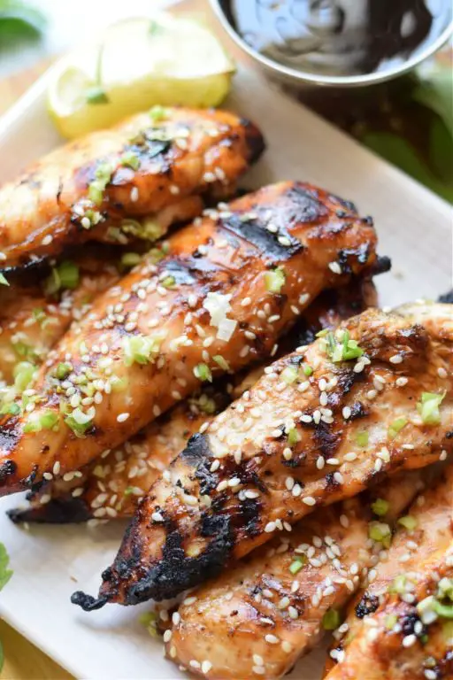 Teriyaki Glazed Grilled Chicken Strips