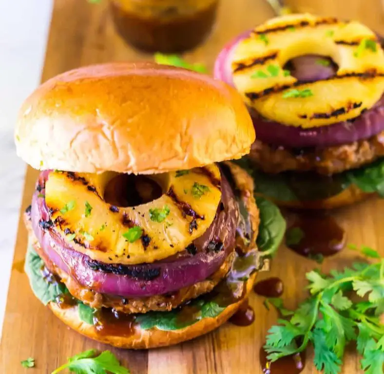 Teriyaki Pineapple Hamburger Air Fryer Twist
