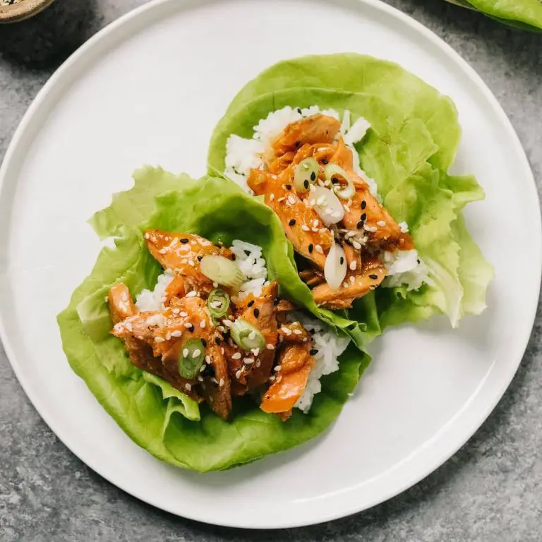 Teriyaki Salmon Lettuce Wraps