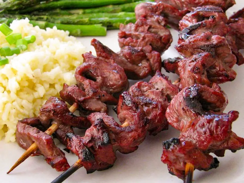 Teriyaki Sliced Beef Skewers