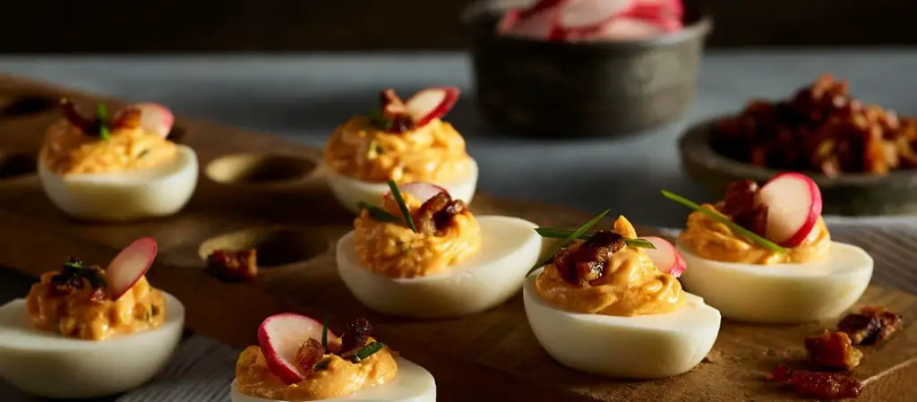 Texas Pete Chili Sauce Deviled Eggs