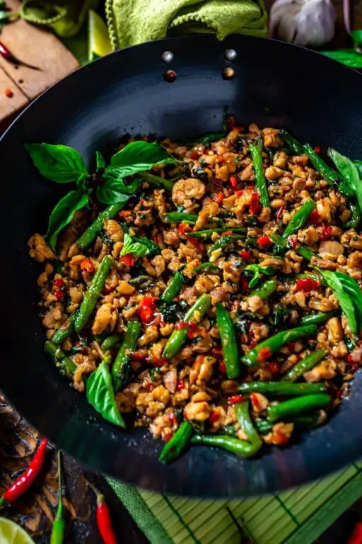 Thai Basil Ground Chicken Stir-Fry
