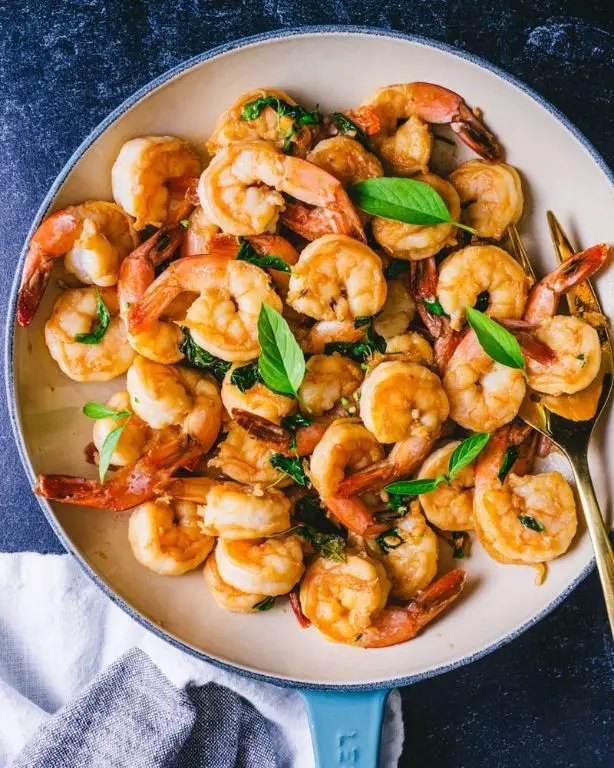 Thai Basil Shrimp with Garlic