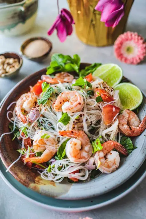 Thai Glass Noodle Salad with Shrimp