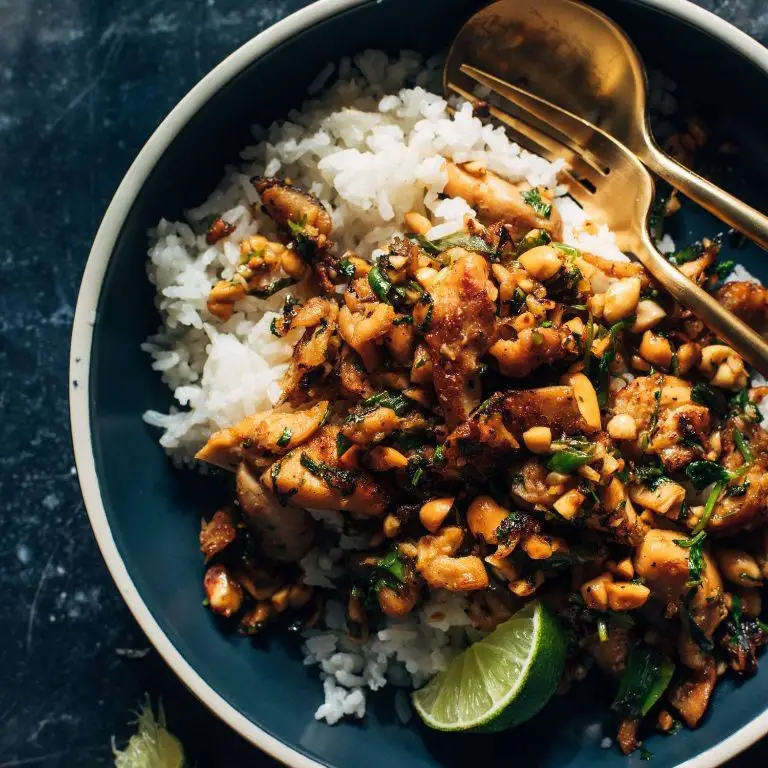 Thai Peanut Chicken Legs with Coconut Rice