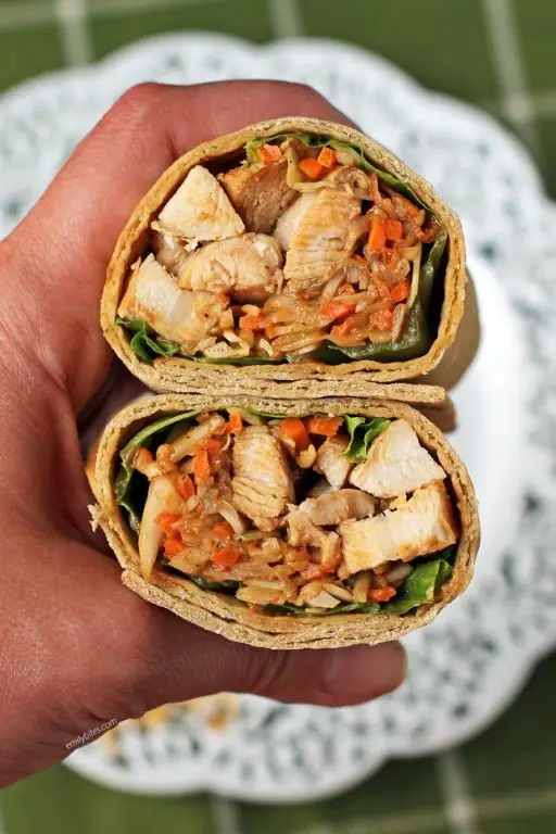 Thai Peanut Chicken Wraps