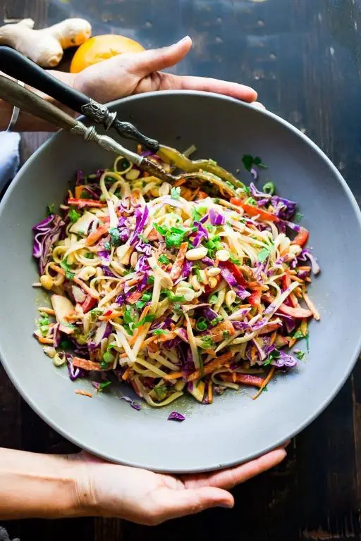 Thai Peanut Noodle Salad with Crunchy Vegetables