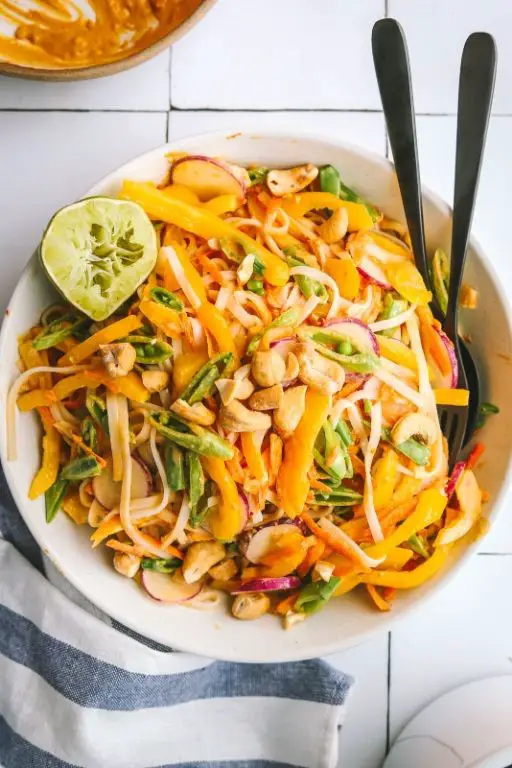 Thai-Inspired Rice Noodle Salad with Lime and Herbs