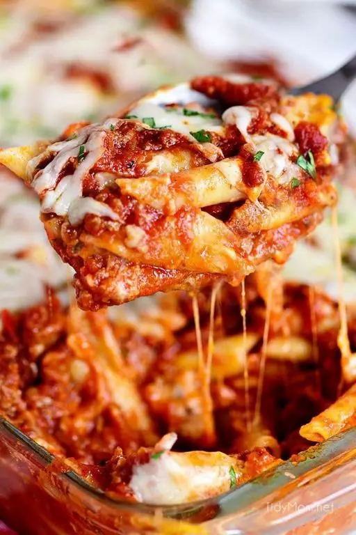 Three-Cheese Baked Mostaccioli